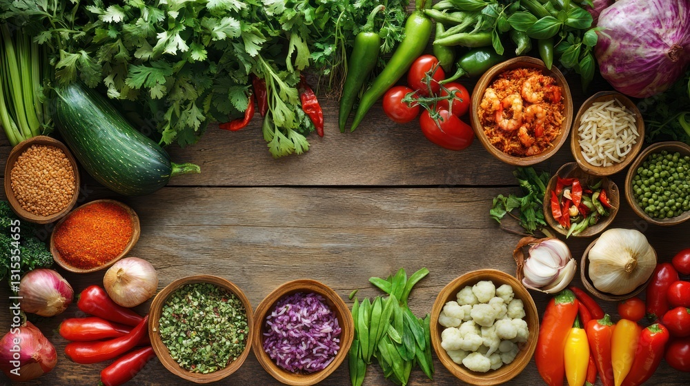Vibrant & Delicious: A Culinary Array of Fresh Produce and Spices Vibrant & Delicious: A Culinary Array of Fresh Produce and Spices