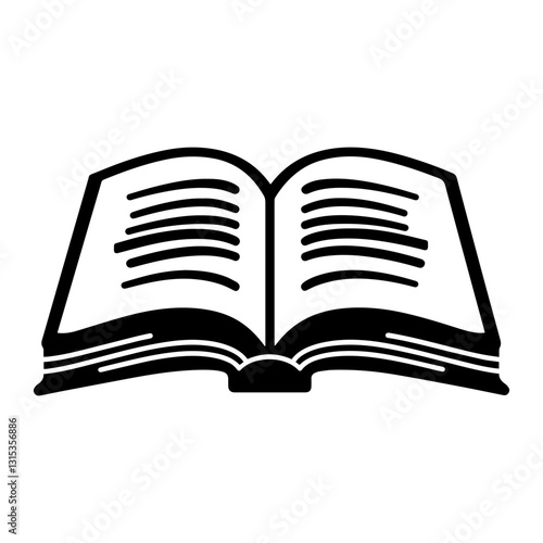 Open book icon representing knowledge and learning 