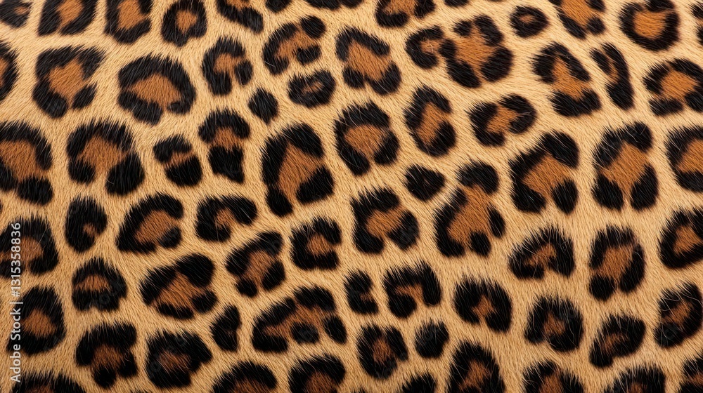 Detailed Leopard Print Pattern in Brown and Black with Repeating Spots Detailed Leopard Print Pattern in Brown and Black with Repeating Spots
