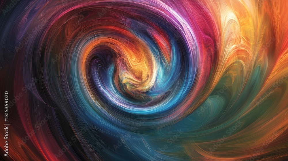Dynamic abstract swirl with bold orange, red, and purple hues creating a vibrant spiral pattern. Digital painting for modern art and design. Generative AI Dynamic abstract swirl with bold orange, red, and purple hues creating a vibrant spiral pattern. Digital painting for modern art and design. Generative AI