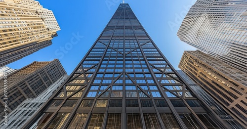 Magnificent John Hancock Center Skyscraper in Chicago, Illinois