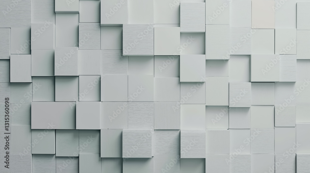 A close up of a wall made of white cubes A close up of a wall made of white cubes