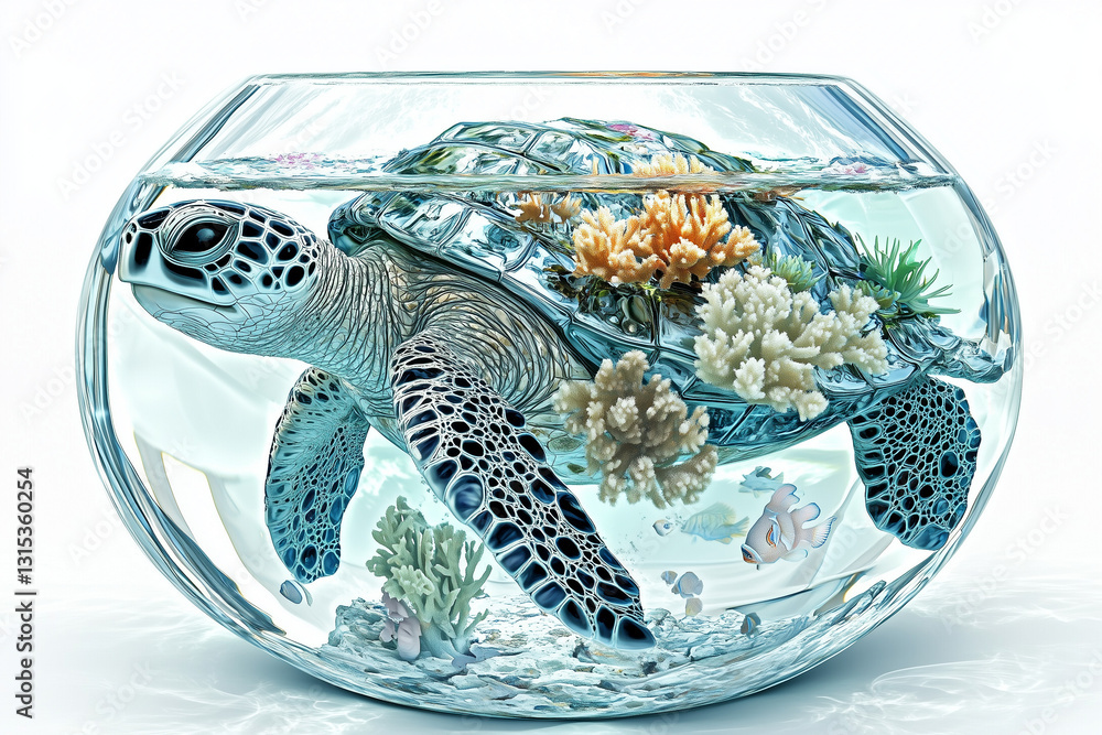 Fototapeta premium green sea turtle isolated