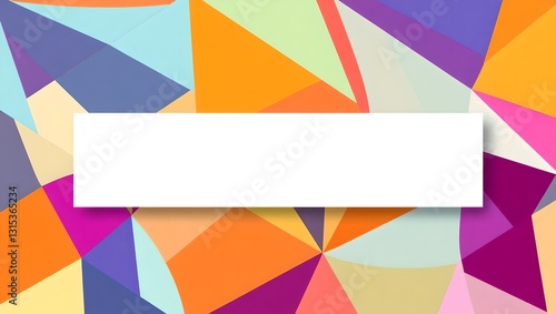 Abstract Geometric Pattern Background With White Color Banner Poster Template