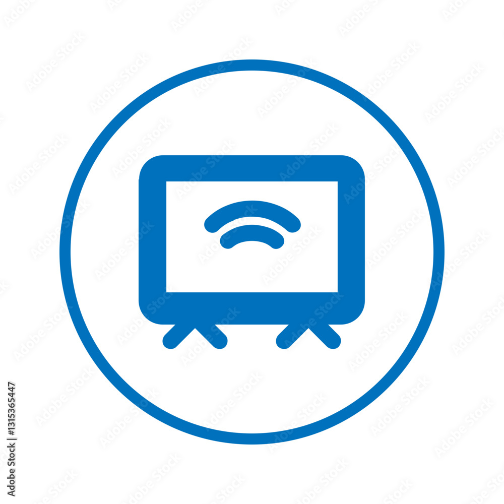 wi fi monitor icon vector illustration wi fi monitor icon vector illustration