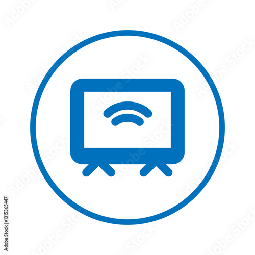 wi fi monitor icon vector illustration