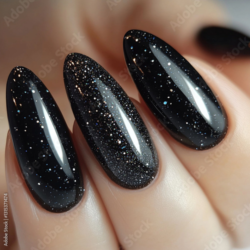 Delicate designer nails manicure