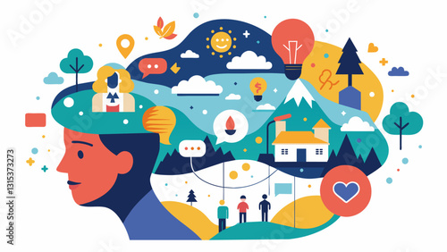 A symphony of thoughts and feelings expressed through the eloquent words of those who have lived through it all.. Vector illustration