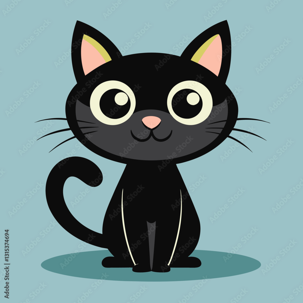 Obraz premium black cat cartoon