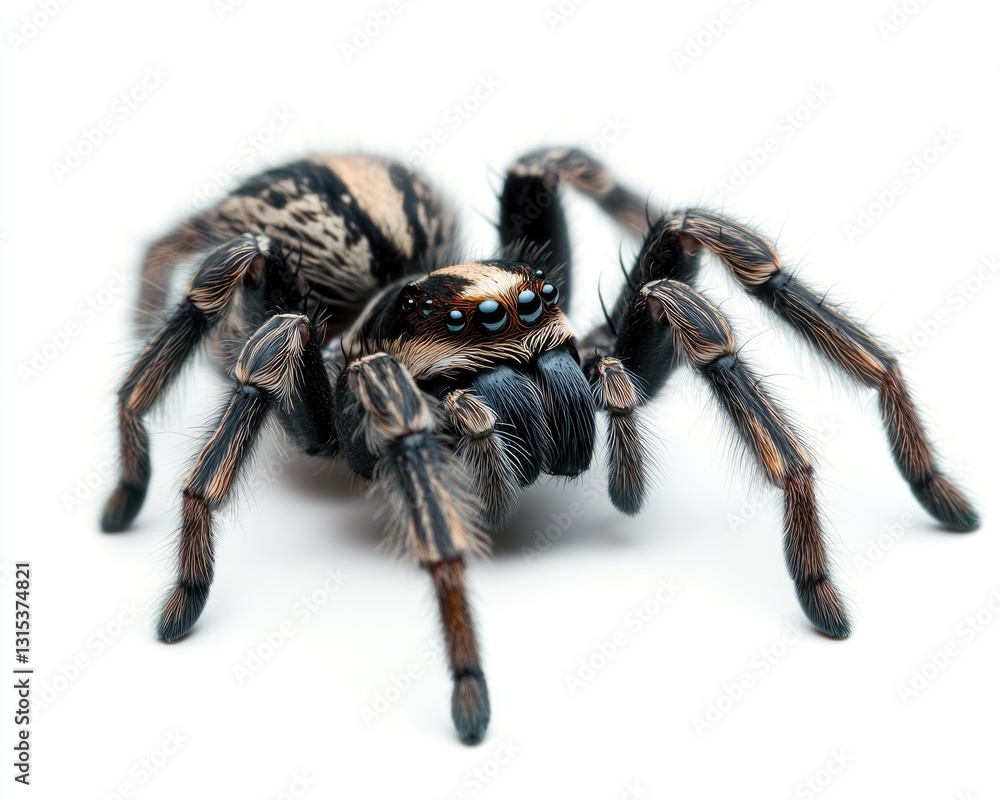 Desiccated Arachnid: Close-Up of a Deceased Spider on a Crisp White Background Desiccated Arachnid: Close-Up of a Deceased Spider on a Crisp White Background