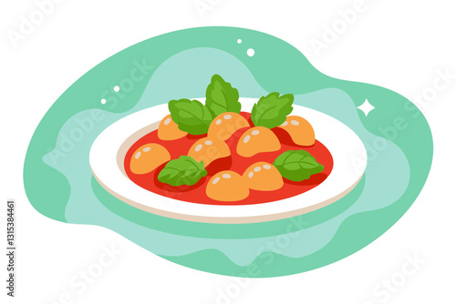 Italian Gnocchi Platter with Tomato Sauce and Parmesan