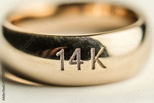 14K Gold Ring Close-Up A Detailed Look at Fine Jewelry
