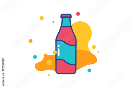 Bubbly Soda Bottle with Effervescent Fizz