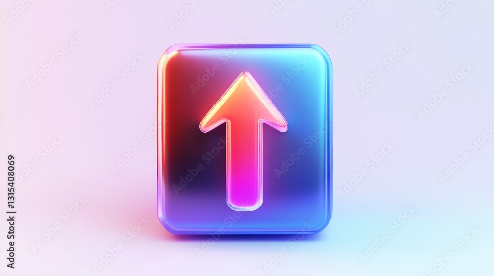 Upward Arrow Icon with Gradient Colors - Modern Design for Technology, Navigation, and Progress Upward Arrow Icon with Gradient Colors - Modern Design for Technology, Navigation, and Progress