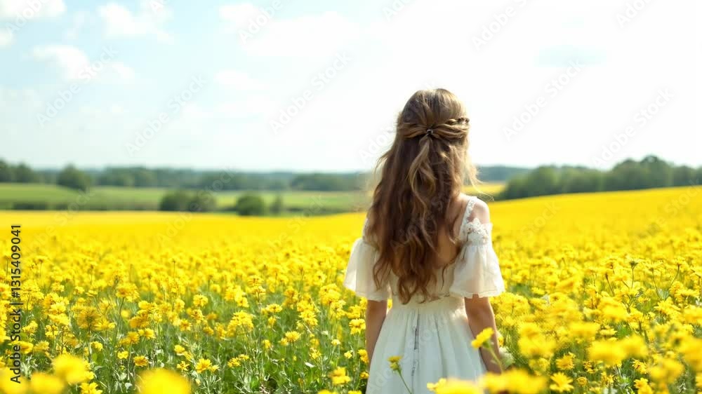 girl in field video background, girl in yellow field, a girl in field, generated with ai girl in field video background, girl in yellow field, a girl in field, generated with ai