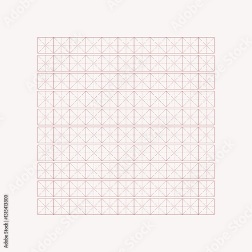 Workbook for writing hieroglyphs. Lined paper for printing. Geometric pattern for school. Lined paper. Simulator for writing Chinese characters. Page of calligraphy exercises. Graph paper.