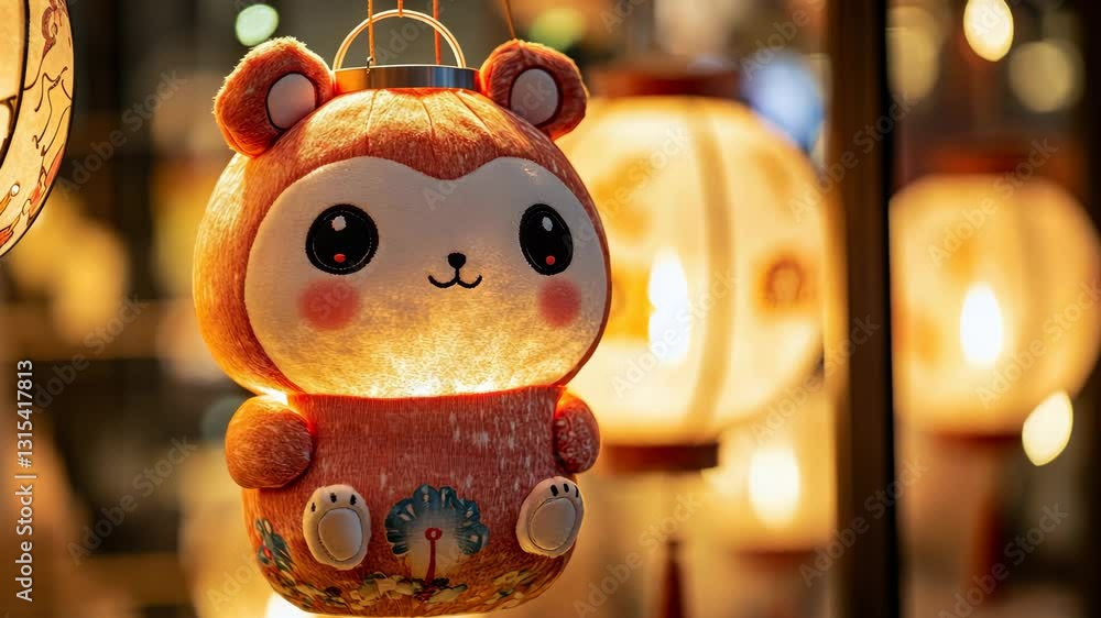 Adorable lantern-shaped soft toy, perfect for celebrating New Year 2025 and adding a festive touch to home decor Adorable lantern-shaped soft toy, perfect for celebrating New Year 2025 and adding a festive touch to home decor