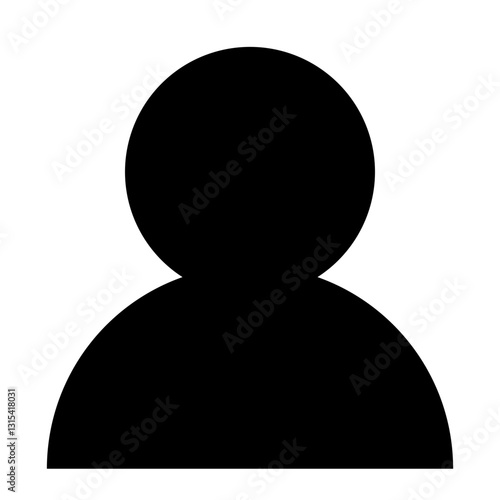 A Mysterious Silhouette, A Nameless Story Of Quiet Contemplation, Rendered In Stark Black Against A Bright White Background