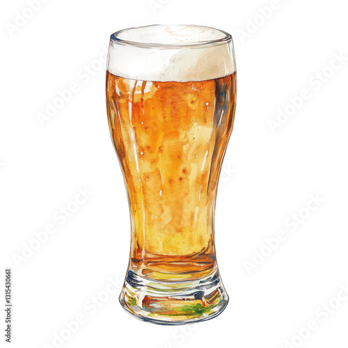 Wallpaper Mural a glass of beer showcasing its golden color and frothy head emphasizing its refreshing and enjoyable nature Torontodigital.ca