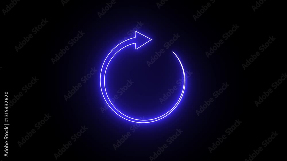  Animated Refresh button, circle arrow icon set, animation click on the refresh icon on transparent background, Refresh Sign. Seamless looping. 3d render. Refresh Sign on a Black Background.