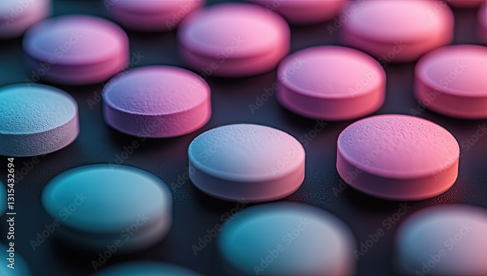 Colorful pills arranged in rows Colorful pills arranged in rows