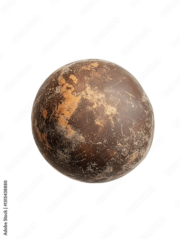 Dark Chocolate Sphere Covered in Gold Dust on Transparent Background, PNG Dark Chocolate Sphere Covered in Gold Dust on Transparent Background, PNG