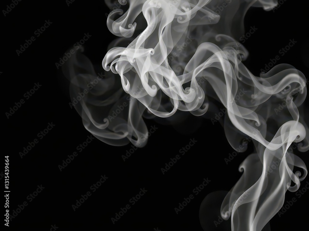 Ethereal white smoke swirls and dissipates against a deep black backdrop, movement, transparent, mystical Ethereal white smoke swirls and dissipates against a deep black backdrop, movement, transparent, mystical