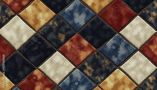 Diamond Patterned Floor Texture.