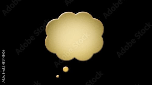 Animated thought bubble on transparent