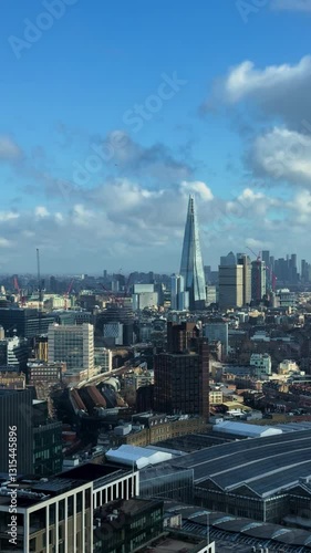 Aerial view of the city of London