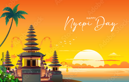 happy nyepi day, day of silence background