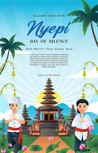 happy nyepi day, day of silence background