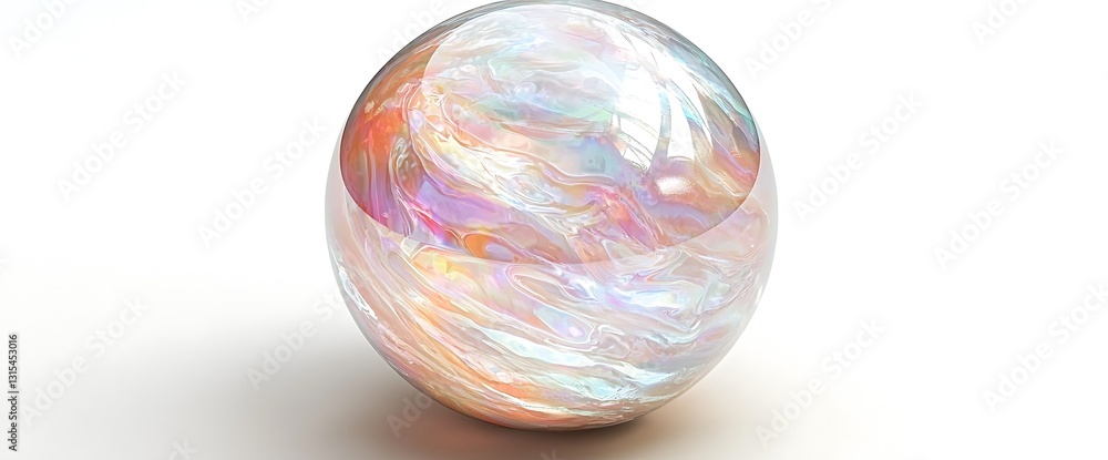 Iridescent Sphere Abstract Art Pastel Colors Gemstone Design Iridescent Sphere Abstract Art Pastel Colors Gemstone Design