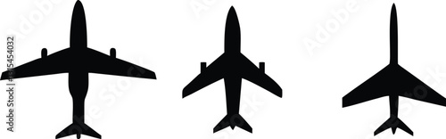 Comparison of Airplane Silhouettes: Different Jet Aircraft Models