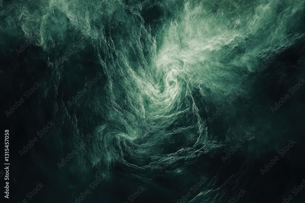 Dark Green Swirling Nebula Abstract Cosmic Art Digital Painting Dark Green Swirling Nebula Abstract Cosmic Art Digital Painting
