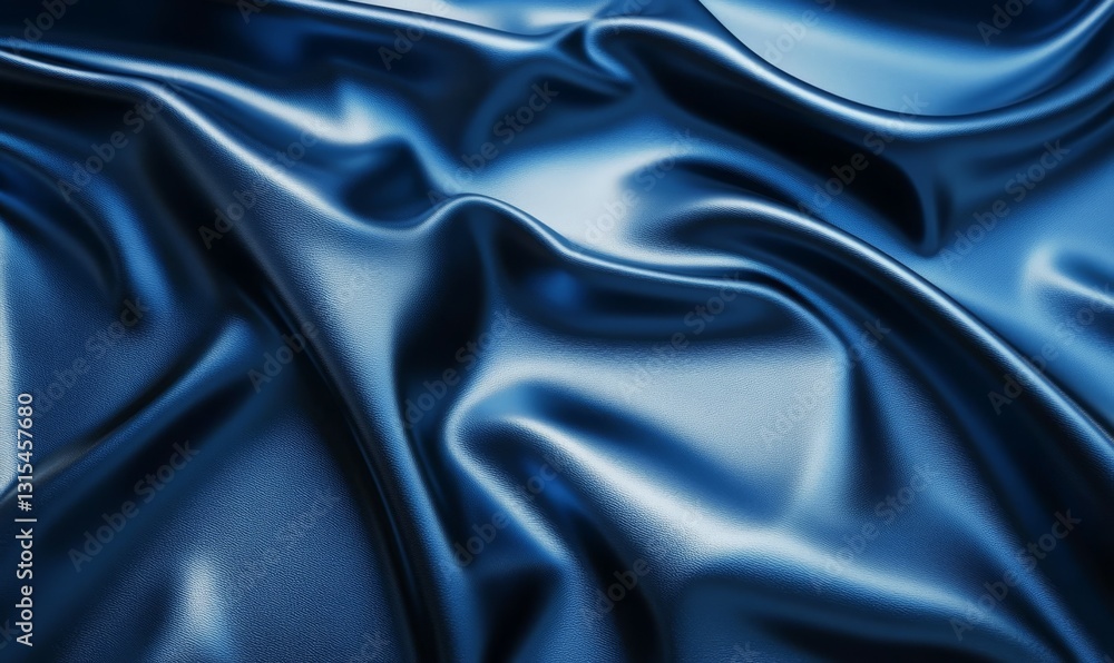 Obraz premium Softly illuminated blue leather texture revealing the material's subtle grain and color, gentle light, subtle shine, nuanced color