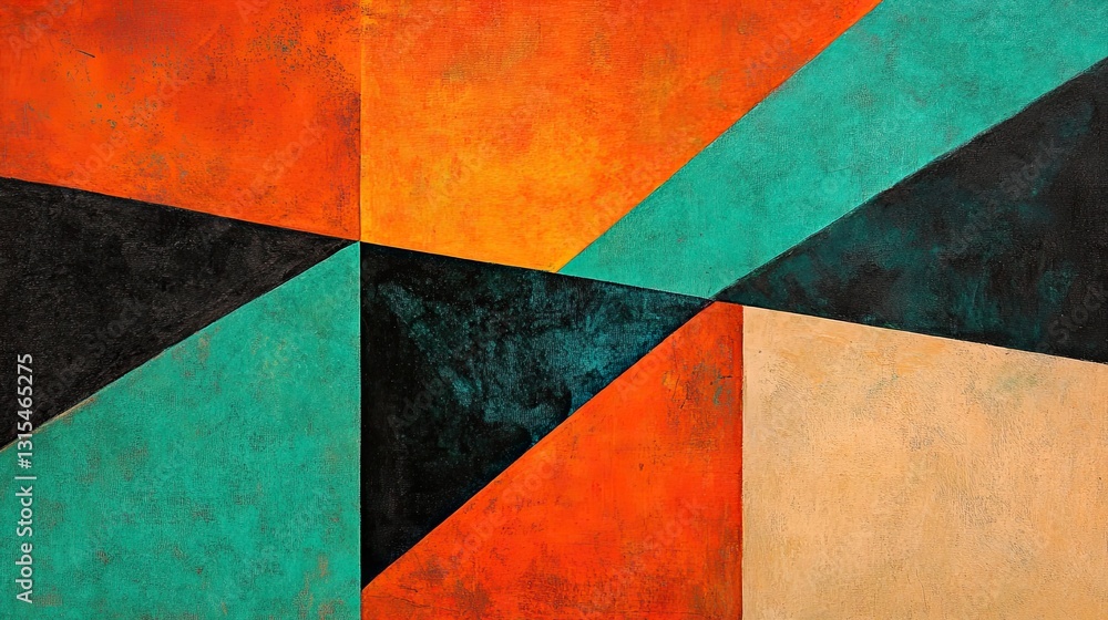 Abstract geometric painting Abstract geometric painting