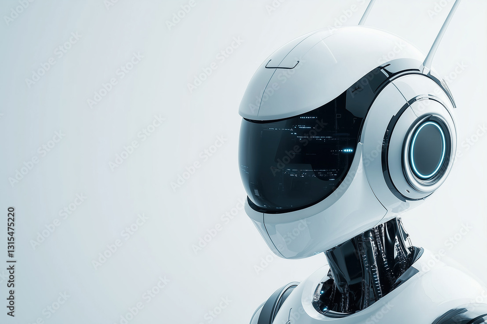 Obraz premium AI-driven chatbot designed for corporate environments, featuring a futuristic digital display and smart capabilities.