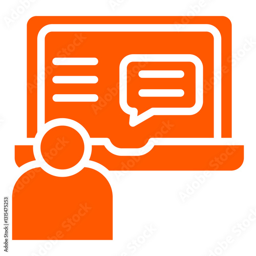 Online Coaching Icon Element For Design