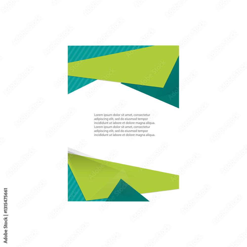 Green geometric brochure template design Green geometric brochure template design