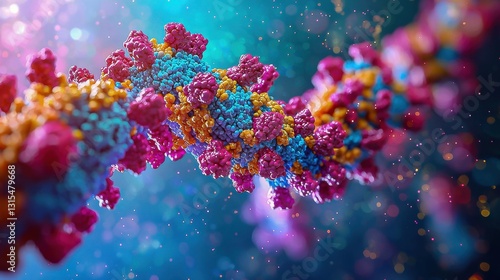 Wallpaper Mural Three-Dimensional Rendered Infographic of Molecular Structures in Biology Showcasing Peptide Hormones Insulin Glucagon and Leptin Torontodigital.ca