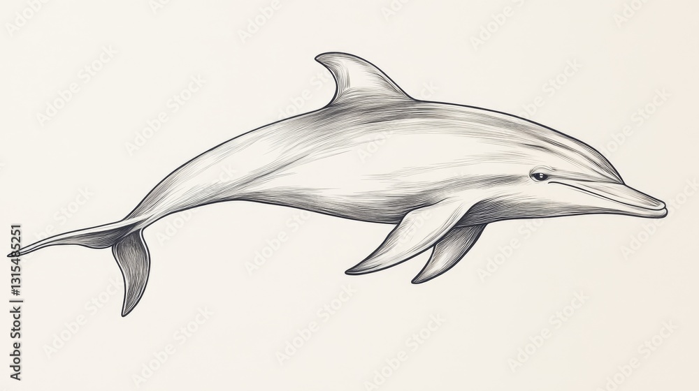 Obraz premium Dolphin swimming gracefully ocean depths gigapixel image underwater environment side view marine elegance