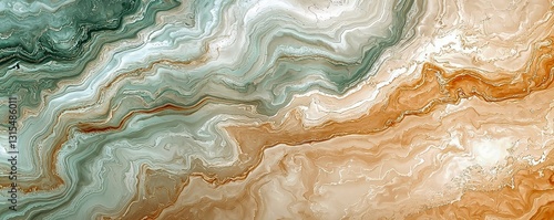 Wallpaper Mural Soft muted beige and grey marbled paint pour texture showcasing elegant tan marbling perfect for contemporary design and artistic applications Torontodigital.ca