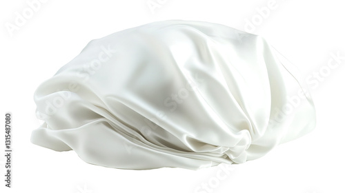 Wallpaper Mural White silk bonnet, crumpled, studio shot, plain background, sleepwear Torontodigital.ca