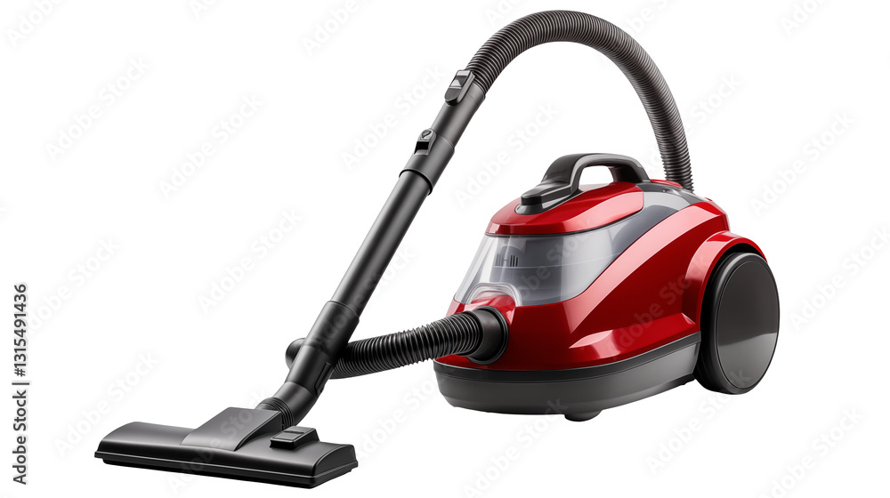 Powerful Red Vacuum Cleaner Modern Design Home Cleaning Appliance Efficient Suction Dust Removal Easy Cleaning Device Powerful Red Vacuum Cleaner Modern Design Home Cleaning Appliance Efficient Suction Dust Removal Easy Cleaning Device