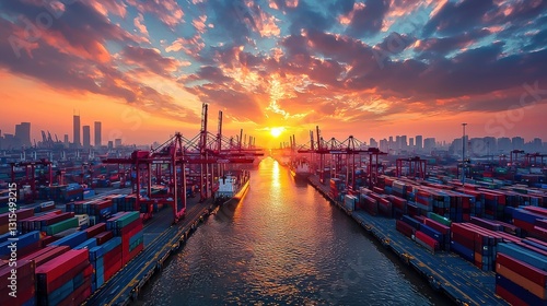 Longshoremen strike enhances awareness of economic and social challenges in cargo shipping distribution processes at major port affecting loading and unloading operations