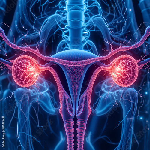 Salpingitis. inflammation in the Fallopian tubes.