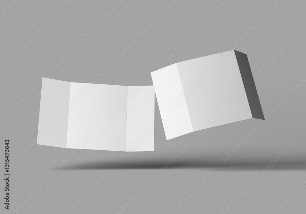 Floating Blank Tri-Fold Brochure Mockup – Minimalist Design Floating Blank Tri-Fold Brochure Mockup – Minimalist Design