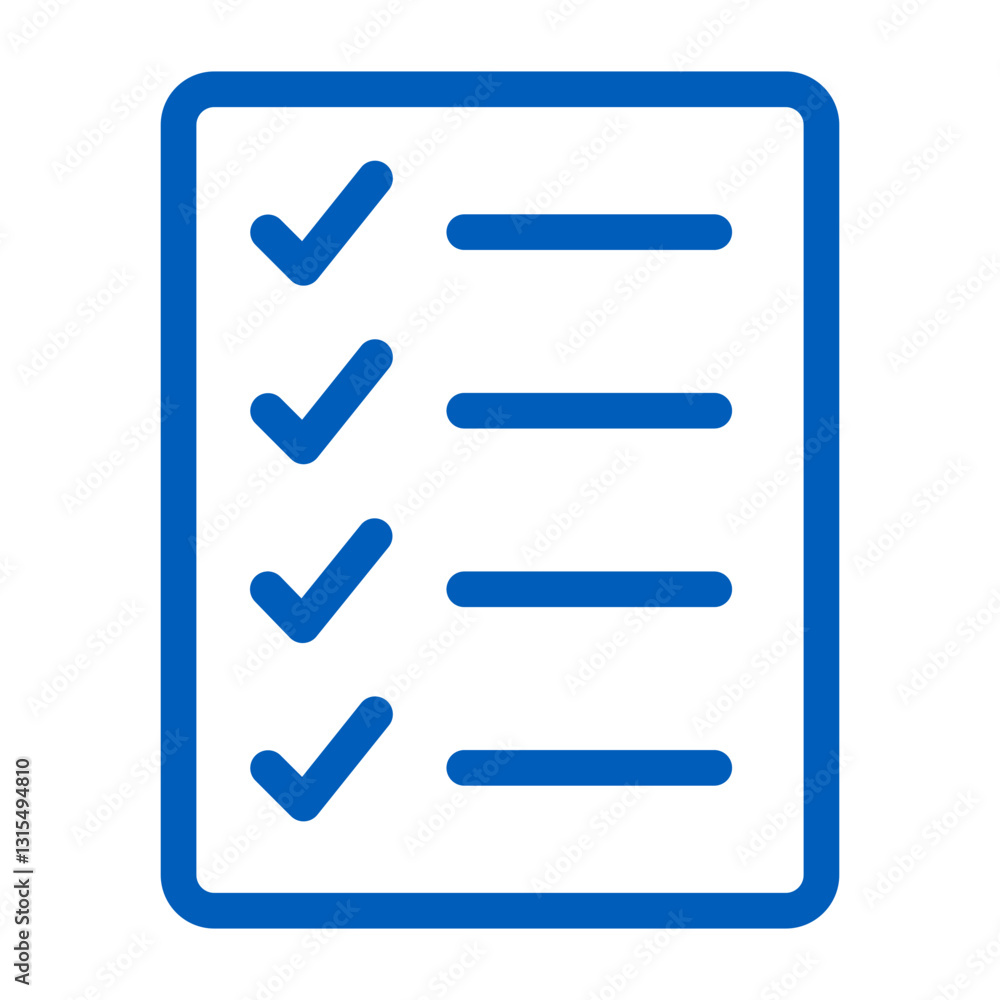 A Checklist Of Completed Tasks Signifying Accomplishment And Peace Of Mind, Rendered In A Bold Blue Line Art Style With A Clean, Minimalist Aesthetic A Checklist Of Completed Tasks Signifying Accomplishment And Peace Of Mind, Rendered In A Bold Blue Line Art Style With A Clean, Minimalist Aesthetic