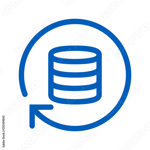 Secure Data Restoration A Reliable System Ensuring Peace Of Mind With A Clean Circular Design And A Bold Blue Color Scheme